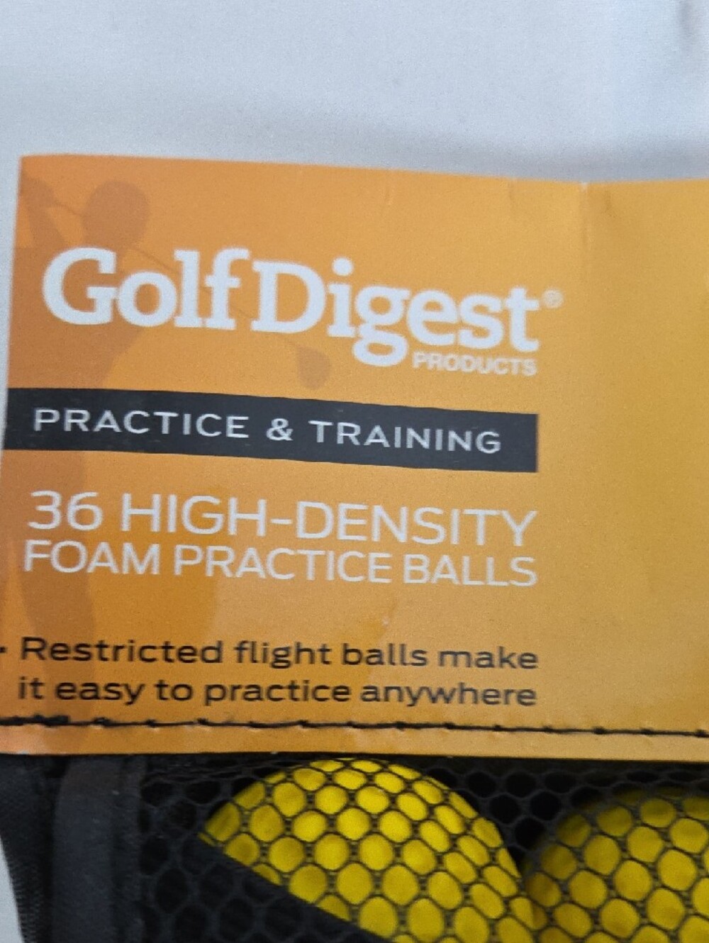 Yellow Foam Practice Golf Balls - 36 Pack - Picture 4 of 7